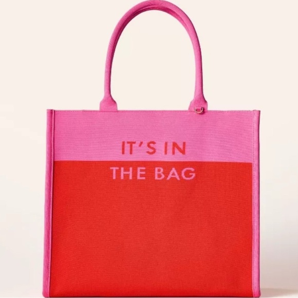 kate spade Handbags - Kate Spade New York It's in the Bag Knit Tote Pink/Red
